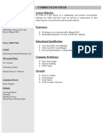 Curriculum Vitae: Career Objective