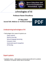 Technologies of AI: Professor Ravee Choudhury 3 May 2019