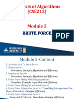 Analysis of Algorithms (CSE212) : Brute Force