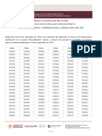 RESULTADOS Excelencia Olimpiadas Ciencia SEP-AMC 2019 PDF