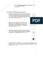 Lista Exercícios Fenômenos de Transporte - IFSC