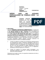 Demanda Contenciosa Administrativa - Rocio Gamarra Lobaton Preparacion de Clases 30% PDF