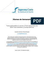 Tesis Publicadas El Viernes, 27 de Septiembre de 2019. Tesis Aisladas y Jurisprudencia