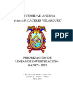 Priorización de Lineas de Investigación 1