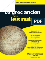 Le Grec Ancien Pour Les Nuls