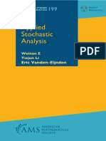 (Graduate Studies in Mathematics 199) Weinan E - Tiejun Li - Eric Vanden-Eijnden - Applied Stochastic Analysis-American Mathematical Society (2019)