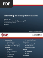 Internship Summary Presentation: Dongwei Mei Electrical and Computer Engineering, WPI Broadcom Corporation Dec 2012