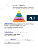 Blooms Taxonomy 2011