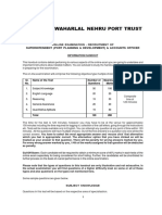 Superintendent (Port Planning & Development) & Accounts Officer