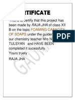 Foaming Capacity of Soaps Investigatory Projects Chemistry Class 12 Cbse