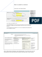 How To Submit A Revision: Log On To The Online Submission Site And, in The 'Author Centre'