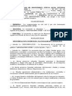 Formato Modelo de Escritura Constitutiva de Una Asociación Civil