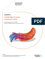 Syllabus: Cambridge O Level Chemistry 5070