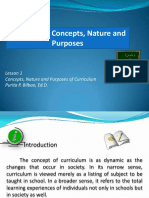 Lesson 1 Concepts, Nature and Purposes of Curriculum Purita P. Bilbao, Ed.D