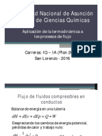 Aplicación de La Termodinámica A Los Procesos de Flujo