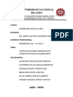 Informe Especificaciones Generales