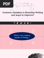 Common Mistakes in Business Writing and Ways To Improve?