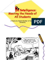 Multiple Intelligence: Meeting The Needs of All Students: A Theory by Howard Gardner of Harvard University