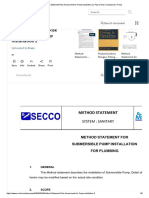 Method Statement Risk Assessment For Pump Installation 2 - Pipe (Fluid Conveyance) - Pump