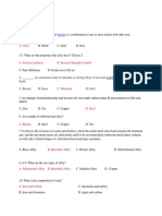 Metals Elements: A. Alloy