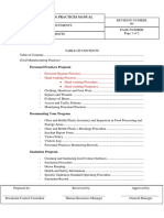 Good Manufacturing Practices Manual: Section