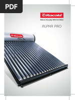 Racold Alpha Pro Leaflet