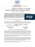 Practical Examination of Distance On Channel Capacity in IEEE 802.11n Wireless Signals