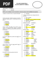 Examen Bimestral-Comunicacion III Bimestre Cuarto y Quinto