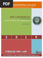 HDL Manual 2019 5th Sem E&CE 17ECL58