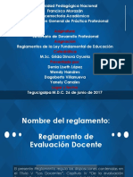 Reglamento de Evaluación Docente