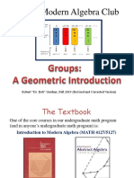 ETSU Modern Algebra Club: Robert "Dr. Bob" Gardner, Fall 2019 (Revised and Corrected Version)