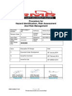 Procedure For Hazard Identification, Risk Assessment and Risk Management