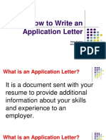 How To Write An Application Letter