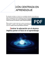 Educación Centrada en El Aprendizaje