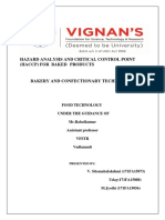 Hazard Analysis and Critical Control Point (Haccp) For Baked Products