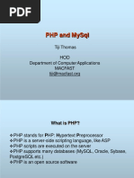 PHP and Mysql: Tiji Thomas