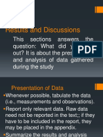 Results and Discussions