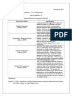 Assessment in Learning