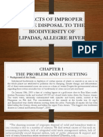 Effects of Improper Waste Disposal To The Biodiversity of River