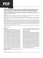 Effect of Educational Intervention Measures On Knowledge About Rabies and Its Preventive Measures Among Final Year Nursing Students of A Tertiary Care Hospital in Central India