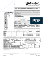 Puesta en Marcha de Electrobomba Sumergible en Pozo