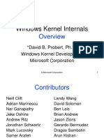 Windows Kernel Internals: David B. Probert, Ph.D. Windows Kernel Development Microsoft Corporation