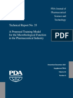 TR 35 A Proposed Training Model For The Microbiological Function in The Pharmaceutical Industry 2001