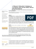 Effects of Benson's Relaxation Technique On Nausea in Patients With Chronic Kidney Disease Undergoing Hemodialysis