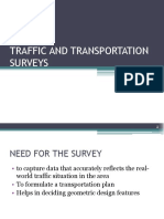 Traffic and Transportation Surveys