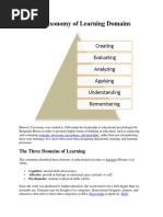 Bloom's Taxonomy of Learning Domains