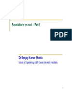 Foundations On Rock - Part I: DR Sanjay Kumar Shukla