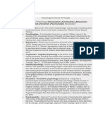 School of thoughts: ๏Structuralism ๏Functionalism ๏Behaviorism ๏Cognitivism ๏Gestalt ๏Humanism ๏Psychoanalytic