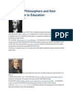 10 Modern Philosophers and Their Contribution To Education: John Locke and The Tabula Rasa