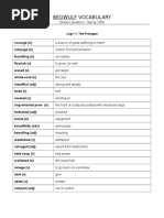 Beowulf Vocabulary: Log # 1: The Prologue